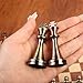 15-Inch Metal Chess Set with Wooden Storage Box - Folding Travel Board, Alloy Chess Pieces for Adults, Strategy Game & Home Decor (Bronze)