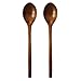 9" Wooden Soup Spoon, Walnut, High Quality Natural Oil Finish Non-stick All Purpose Spoon 2 Pcs