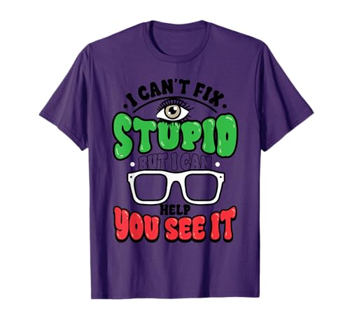 InGENIUS Funny Eye Doctor Shirts & Gifts Unisex-Adults Grey Short Sleeve T-Shirt Small Humor T-Shirt