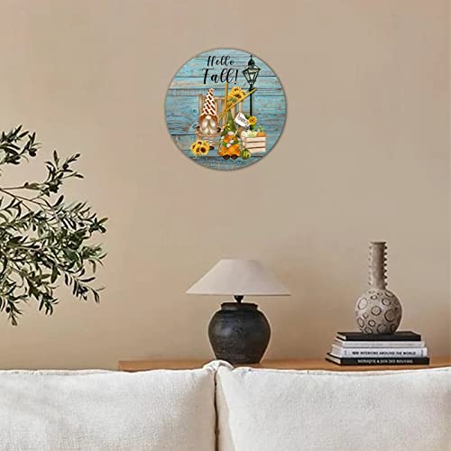 Horloge murale vintage Hello Fall en bois, idée cadeau maison