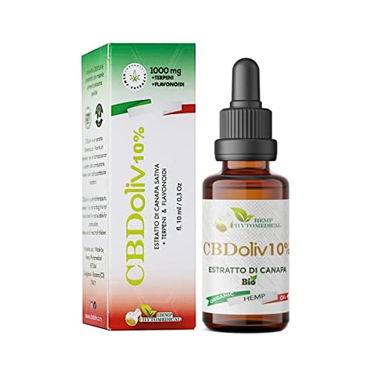 CBDoliv oil 10% | Aceite cbd con cáñamo orgánico | 100% natural, sin quimicos | Made in Italy by Hemp Phytomedical