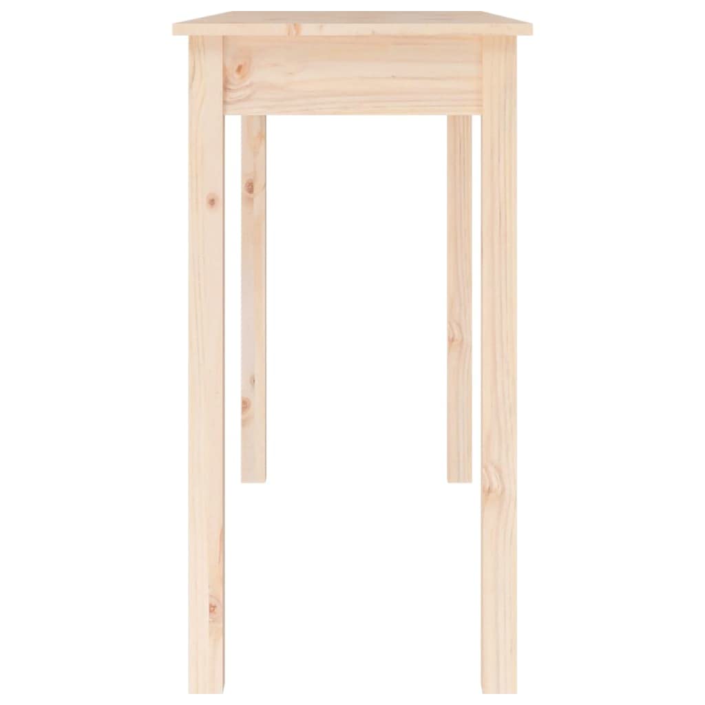 vidaXL Mesa Consola Entrada Mesita Auxiliar Pasillo Decoración Salón Sala de Estar Almacenaje Muebles Adorno Madera Maciza de Pino 110x40x75 cm