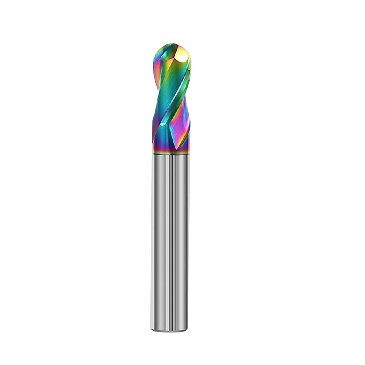 HRC55 8mm 12mm Shank 2 Flute Ball Nose End Mill Tungsten Carbide Cutter CNC Router Bit Milling Tool R0.5 R0.75 Ball End Milling Cutter(R3X6X150)