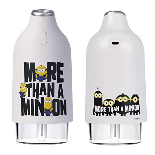MINION ミニオン ミニオン ギフト 誕生日 子供 キャラクター 加湿器 小型 卓上 超音波式 (ミスト) LEDライト ムードライト 連続Max7時間 自動停止 静音 水こぼれ防止 XL01-HM01-02 ホワイト