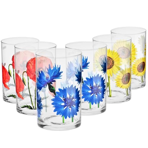 Set di 6 bicchieri unici – 2 bicchieri in diversi colori