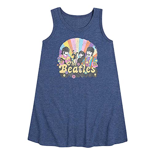 HYBRID APPAREL - The Beatles - Retro Flower Illustration - Girls Aline Dress
