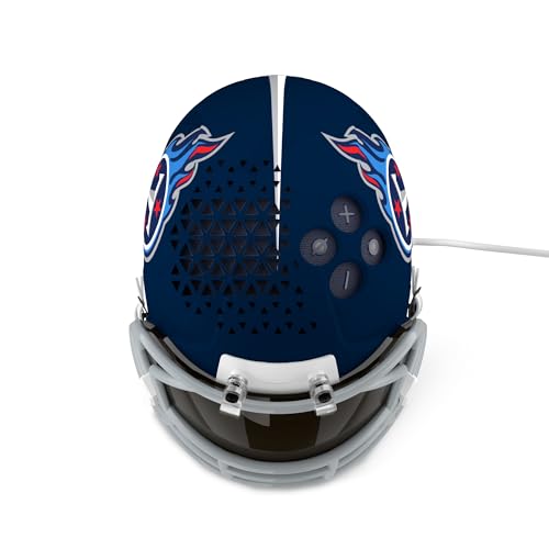 Image of NFL Echo Dot Bundle: Includes Echo Dot | Deep Sea Blue and Limited-Edition NFL Helmet Stand | Tennessee Titans
