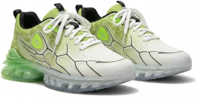 Unisex Lightweight Sports Running Shoes with Cushioned Sole | Breathable Mesh Upper | Daily Training & Casual Wear (Plasma Lime Fusion, UK Footwear Size System, Adult, Men, Numeric, Medium, 6)