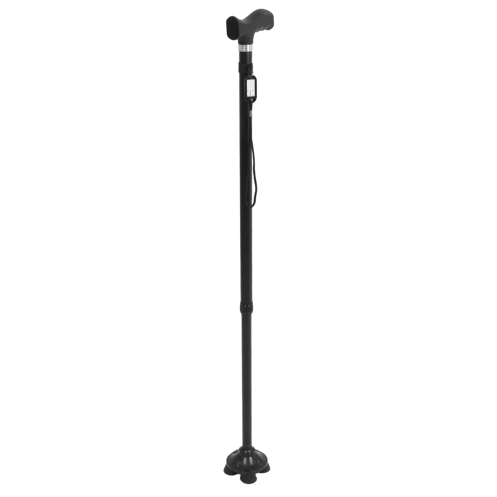 Beavorty Bastón Plegable de Aleación de Aluminio Ajustable para Personas Mayores Bastón Portátil con Base Desmontable Antideslizante de Dos y Cuatro Patas Soporte Ligero para Movilidad y