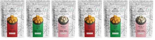 Image of Mr. Makhana Roasted Makhana & Foxnuts : Butter Tomato, Pudina Party, Himalayan Salt & Papper (Pack of 6x55 gm) | Gluten Free | MSG Free | Roasted in Olive Oil | Rich Calcium