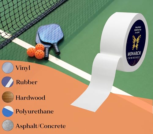 Pickleball Court Tape - Durable, Glare-Free Gym Floor Tape For Pickleball Court, Residue-Free Removal, Multi-Sport Use, Ideal For Schools, DIY Enthusiasts - Color Options White, 230 feet - Image 5