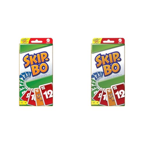 Mattel Games 5237 - Skip-BO Kartenspiel und Familienspiel geeignet für 2-6...