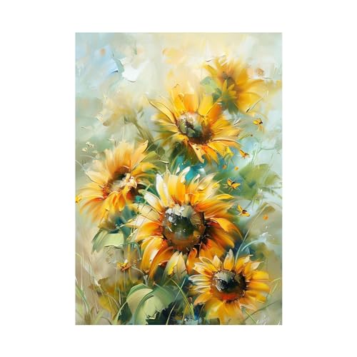 Peinture de tournesol impression sur toile haut de gamme 60x80