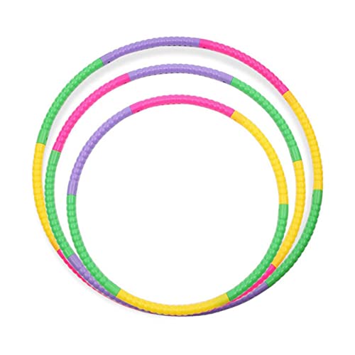 SAMZO 3個 大人用子供用フラフープ 折りたたみ フープ調整可能フリーサイズ
