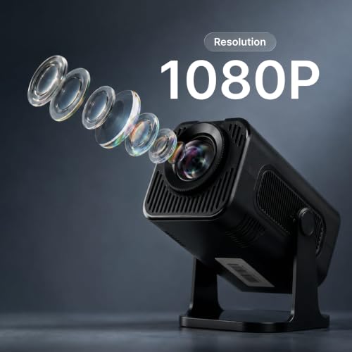 Image of XOME Nova Smart Projector for Home Cinema, HDMI USB Wi-Fi Bluetooth, Android Smart OS Auto Keystone Correction Manual Focus, 1920x1080 Native