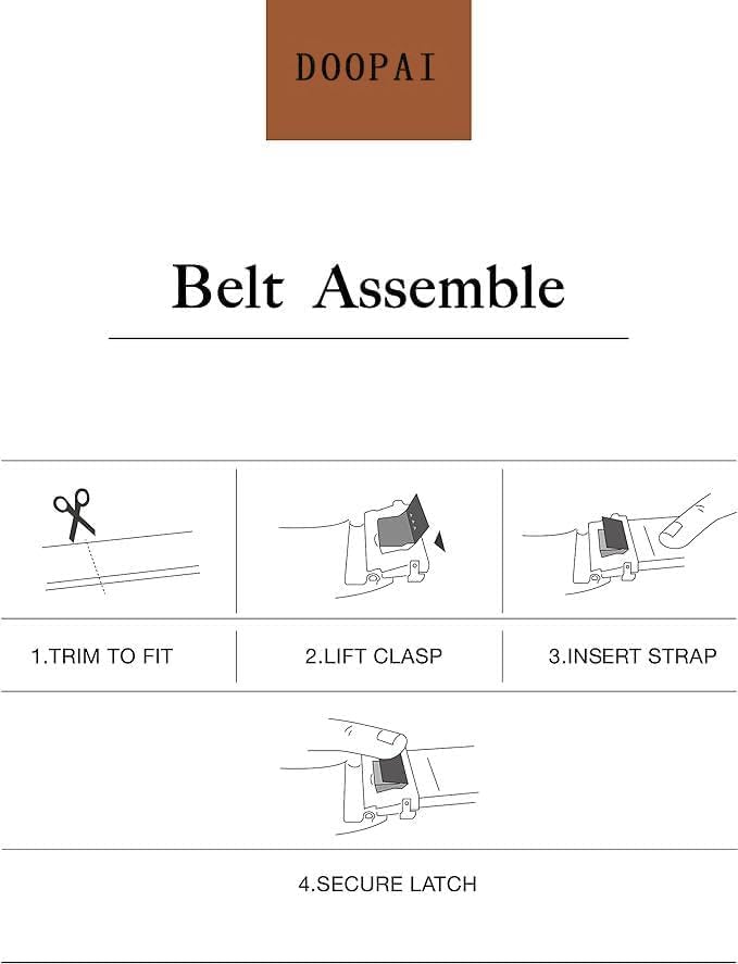 DOOPAI Men's Ratchet Leather Belt Set - 2 Pack Sliding Belt Adjustable For Gift Mens Dress Casual 1 3/8",Cut for Fit - Image 6