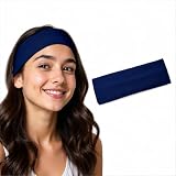 Hair Bandana for Men and Women, Cotton Head Band, Breathable, Multipurpose, for Daily Wear, Sports and Outdoor Activities (Navy Blue)