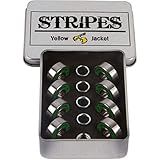 Yellow Jacket Premium Skateboard Bearings, Pro Longboard Bearings, 608, ABEC 9, Washers and Spacers, Jungle Green (Pack of 8)