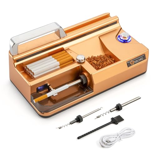 Electric Cigarette Rolling Machine, Automatic Cones Loader, Mini Portable Pre Rolled Cones Filling Maker, Automatic Roller, 317A Gold