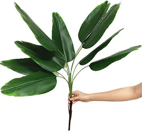 CATTREE Tall Fake Plants Tree, Artificial Plant Decor Big Faux Tropical Palm Trees Plastic Fern Greenery Leaves Foliage Stems Bulk Indoor Outdoor Home Room Decorations Garden Party Wedding Decoration