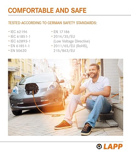 Lapp Mobility kabel do ładowania typu 2 22 kW/gładki / 32 A / 3-fazowy/E-Auto kabel do ładowania/tryb 3/7 m