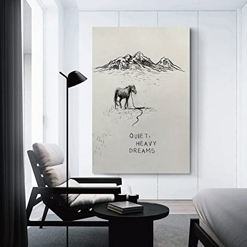 Poster Zach Bryan Quiet Heavy Dreams cadeau idéal mélomane sur toile