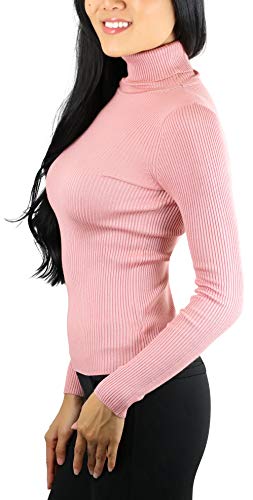 Image of ToBeInStyle Women's Classic Knit Fold Over Turtleneck Pullover