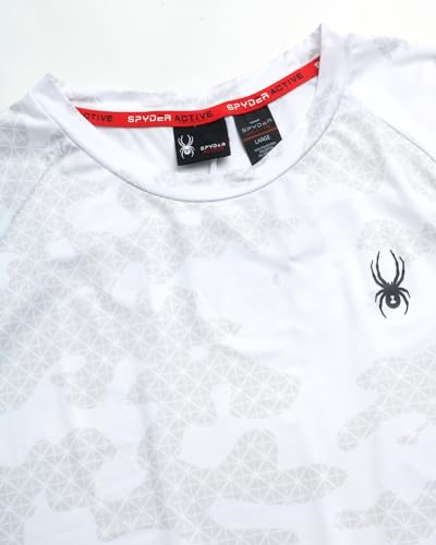 Spyder Men's Active Shirt - Camo Fitted Short Sleeve Performance Training Shirt - Dry Fit Workout Shirt for Men (S-XL)3