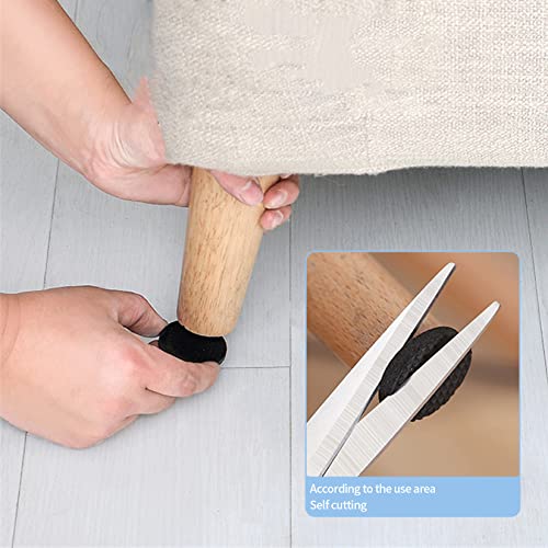 60 Pcs Furniture Pads Non Slip, Self Adhesive Rubber Feet Floor Protectors, Non Skid Furniture Legs Pads, Furniture Grippers(30Xround, 30Xsquare) For Chair Legs, Hardwood Floor Protectors Pads #TOP5