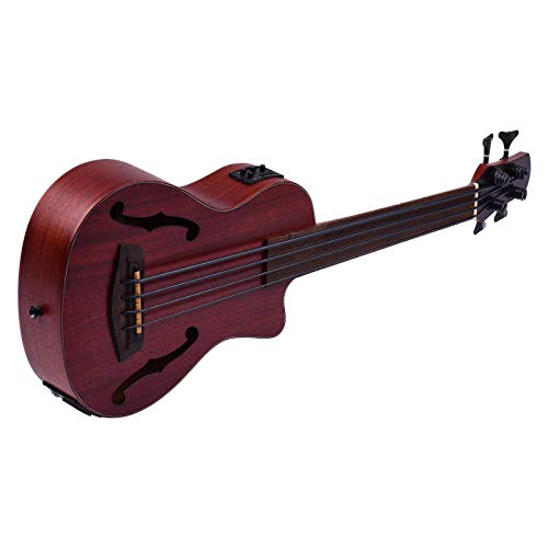 KEPOHK Ukulélé de basse acoustique électrique en bois U-Bass en coupe de 30 pouces, accordeur d’égalisation intégré avec… - Les Beatles, Paul McCartney, John Lennon, RIngo Starr, George Harrison KEPOHK Ukulélé de basse acoustique électrique en bois U-Bass en coupe de 30 pouces, accordeur d'égalisation intégré avec… – Image 6