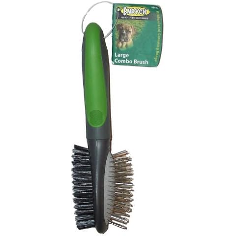 Enrych Pet Combination Brush, Large, Green/Gray Series Cover