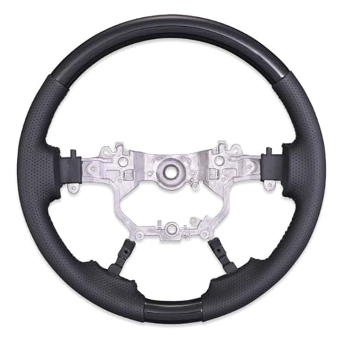 アルファード ヴェルファイア 30系 ランドクルーザー プラド 150系 後期 クラウン 210系 ステアリング ノーマルグリップ ハンドル カスタム 車用品 黒木目/茶木目/ピアノブラック/カーボン調 4色 (黒木目)