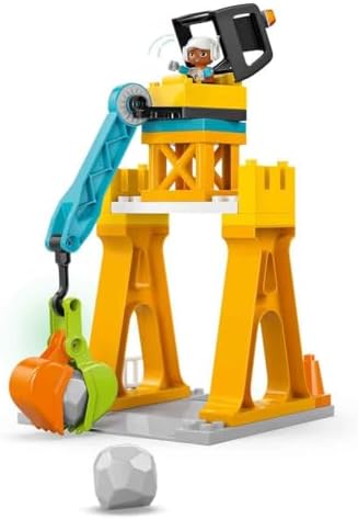 LEGO DUPLO Kasabası 3'ü 1 Arada İnşaat Sahası ve Araçları 10476-3 Yaş ve Üzeri Kız ve Erkek Çocuklar için 2 Figür İçeren Eğitici Oyuncak Yapım Seti, Çocuklara Doğum Günü Hediyesi Fikri (84 Parça) - Görsel 4