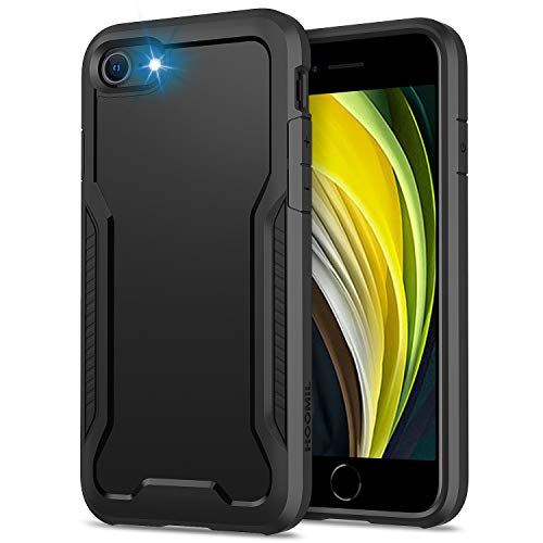 HOOMIL Shockproof Designed for iPhone SE 2020 Case, [Military Grade Drop Test] iPhone 7 Case/iPhone 8 Case, Rugged Hard Phone Case for Apple iPhone SE 2nd Generation/7/8, Black