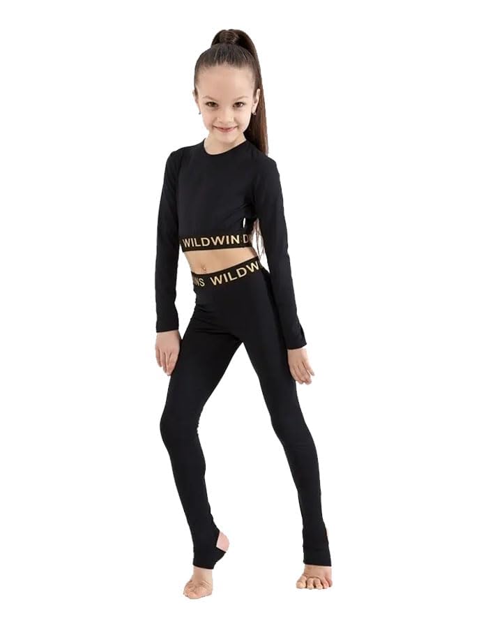 Crop top de sport pour fille en maille respirante extensible