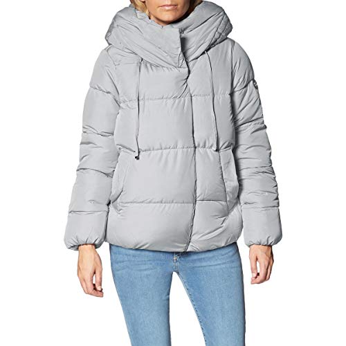 Jessica Simpson Women s Oversized Quilted Drawstring Puffer Coat Gray Size S
