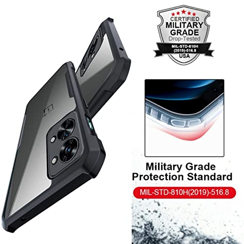 Image of RIGGEAR Xundd Back Cover Case Compatible with OnePlus Nord 2T 5G (Armor|Clear PC and TPU)