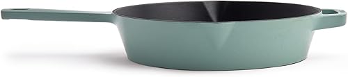 Miniatura 1 de Milo by Kana - Sartén de hierro fundido esmaltado de 10 pulgadas  Sartén antiadherente de hierro fundido pretratado  A prueba de horno y