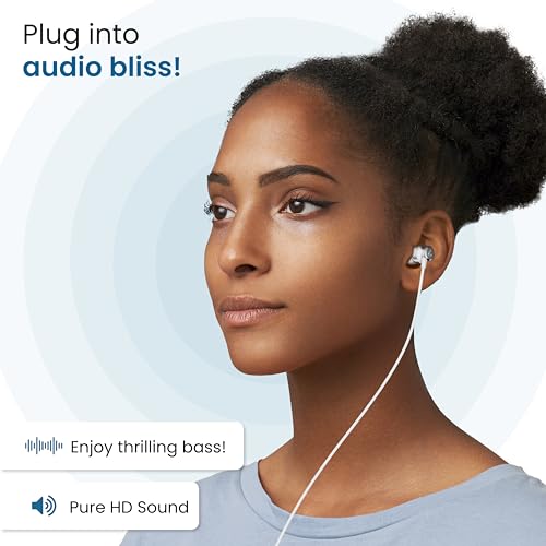 Ambrane Type-C Wired Earphones, 10Mm Bass Drivers, Inline Controls for Type C Smartphones, iPhone 15 & Laptop, 1.2M Braided Anti Tangle Wire with Mic for Clear Calling (Stringz 03, Black) - in Ear