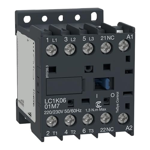 Contacteur LC1K0601F7 Schneider 110V 6A avec câblage vis pour commande de moteur