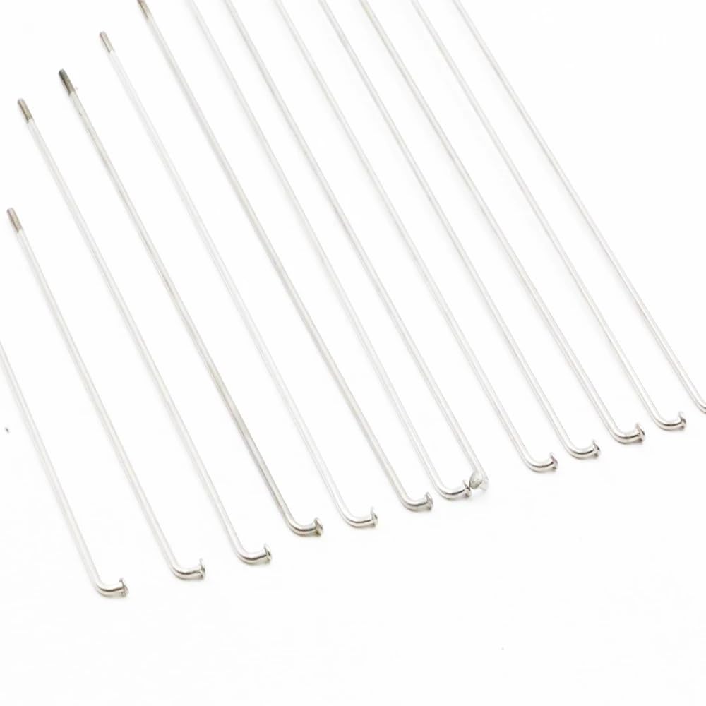 Raggi Bicicletta Raggi Bici elettrici 36 Pezzi for Raggi Bicicletta Lunghezza 167-280mm Raggio Ruota in Acciaio Argento for da Strada MTB(13G 280MM)