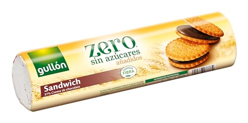 Gullón Galleta Sándwich Chocolate ZERO sin Azúcares, 250g