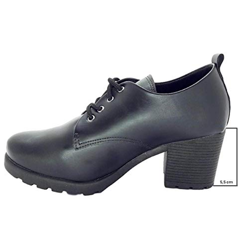 Oxford Preto Salto Grosso Tratorado Calf 37