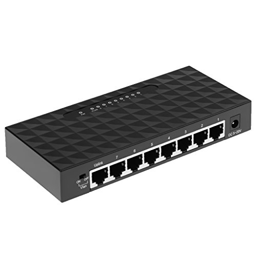 Big Shoppe Store Generic 8 Port Fast Ethernet Switch Desktop Splitter Hub Plug &Play for Computer