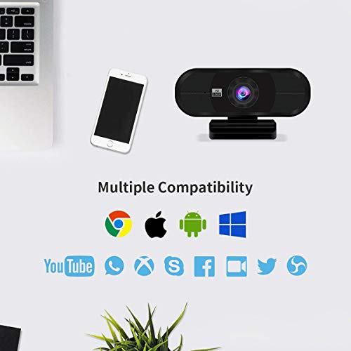 HuaLights Webcam Full HD 1080P / 1536P - Videocamera per Computer Widescreen Streaming, Compatibile con Windows, Mac e Android (Medium)