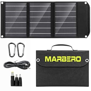 MARBERO Portable Solar Panel 30W Solar Panel Charger 23% High Efficiency