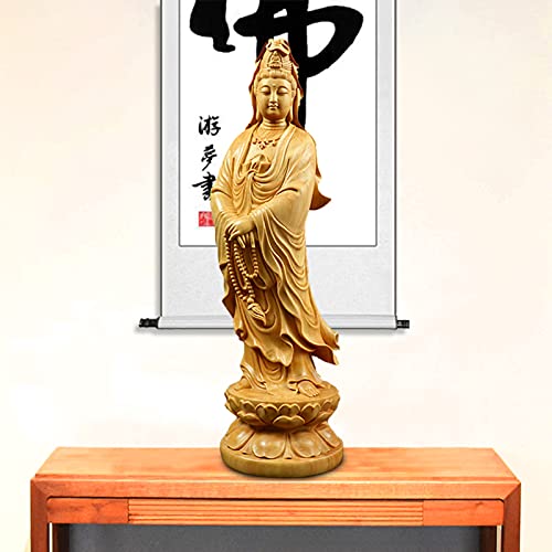 観音菩薩様 木製 仏像風彫刻 一本の木の根っこで作られてます Amazon