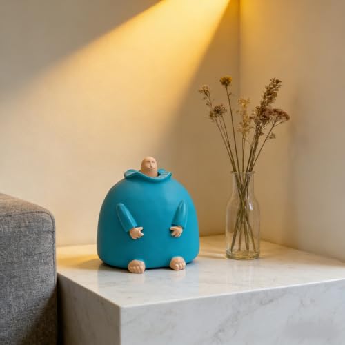 Figura de Resina Azul Gestual para Escritorio miniatura 6