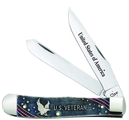 Case WR XX Pocket Knife United States Veterans Trapper Gift Set Item #16300 - (6254 SS) - Length Closed: 4 1/8 Inches