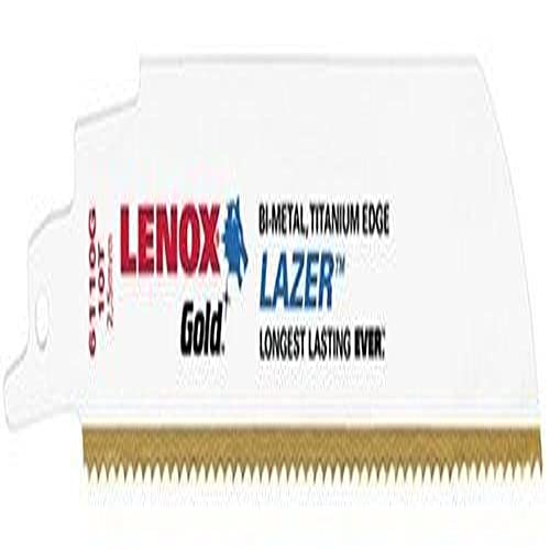 LENOX Gold Power Arc Reciprocating Saw Blade, Thick Metal, 6-inch, 10 TPI, 5-Pack (210936110GR)